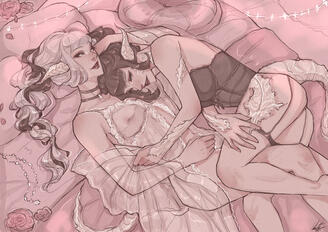 Miho and Kiyo Okochi by @Onitak_